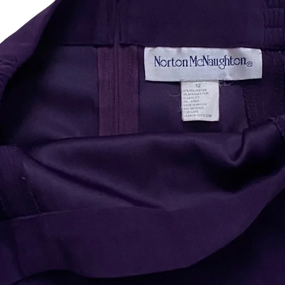 Vintage Norton McNaughton Skirt Dark Purple Size 12 - Picture 10 of 12